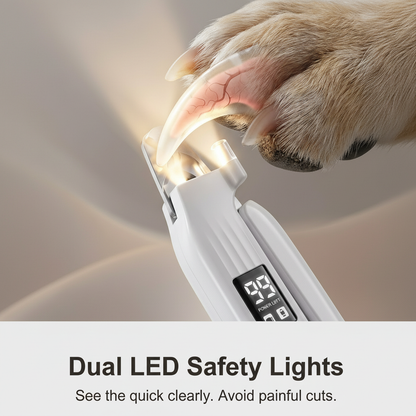 SafeClip™ 2-in-1 Electric Pet Nail Trimmer with LED Lights — Clip & Grind Safely at Home